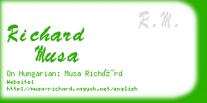 richard musa business card